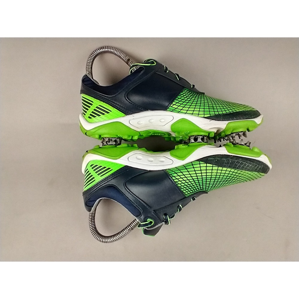 FootJoy Freestyle Golf Shoes Mens 5 Navy‎ Blue Electric Green Cleated 45098 - Picture 5 of 14